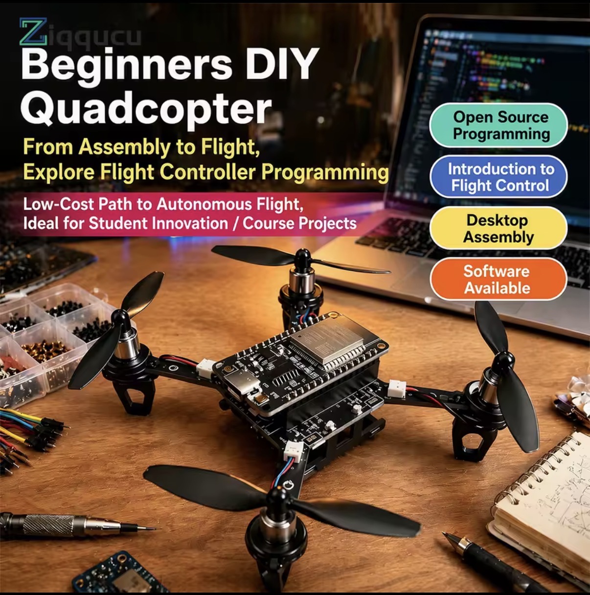 Kit mini dronă ESP32 - DIY — imagine 2